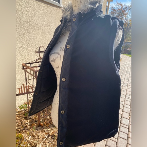 EUC Stormy Kromer The Highland Vest waxed cotton-black/gray snaps/pockets - Picture 10 of 10